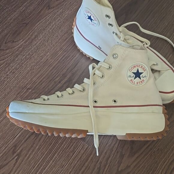Converse Run Star Hike Platform Canvas Parchment  size 10 men's 11.5 Women - Picture 2 of 11